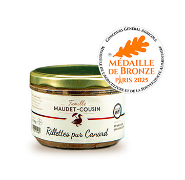 Rillettes pur canard médaille de bronze 2025
